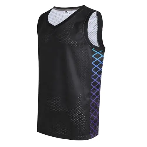 Blue Gradient Stripes black Jersey