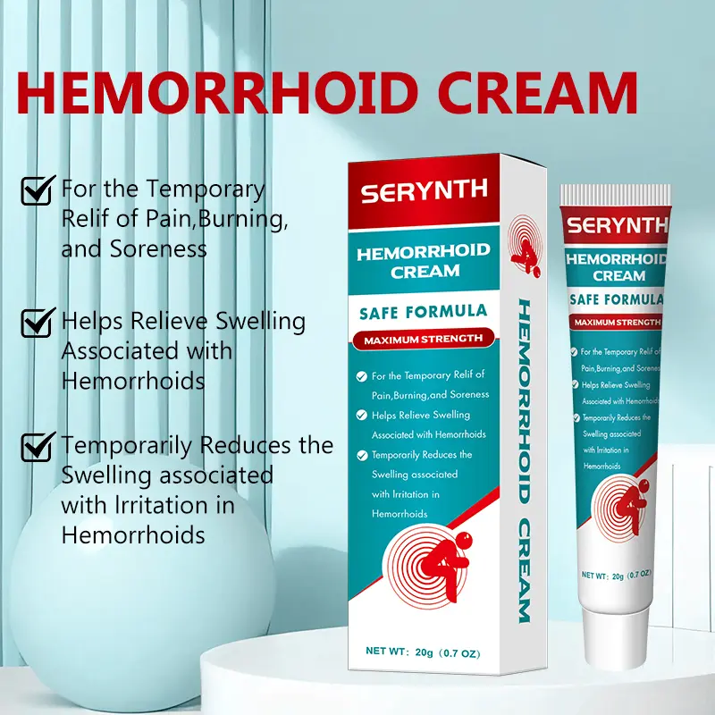 Hemorrhoid Relief Cream, Maximum Strength Therapeutic Solution for Anal Fissures, Soothes Pain, Itching & Swelling - 20g Healthcare Treatment for Adults
