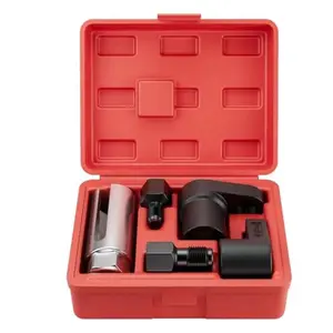 Car Oxygen Sensor Wrench Kit, 5 Counts/set Car Socket Removal & Installation Offset Vacuum Sensor Socket Thread Mill Tool, Car Body Repair Tool, Automotive Tool Kit