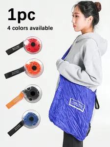 Portable Multifunctional Expandable Foldable Shopping Bag, Round Collapsible Grocery Bag for Travel Supermarket Outdoor Daily Use, Reusable Bags