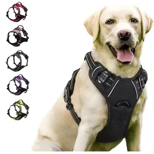 Heavy Duty Reflective Dog Harness with No-Pull Front Clip & Handle