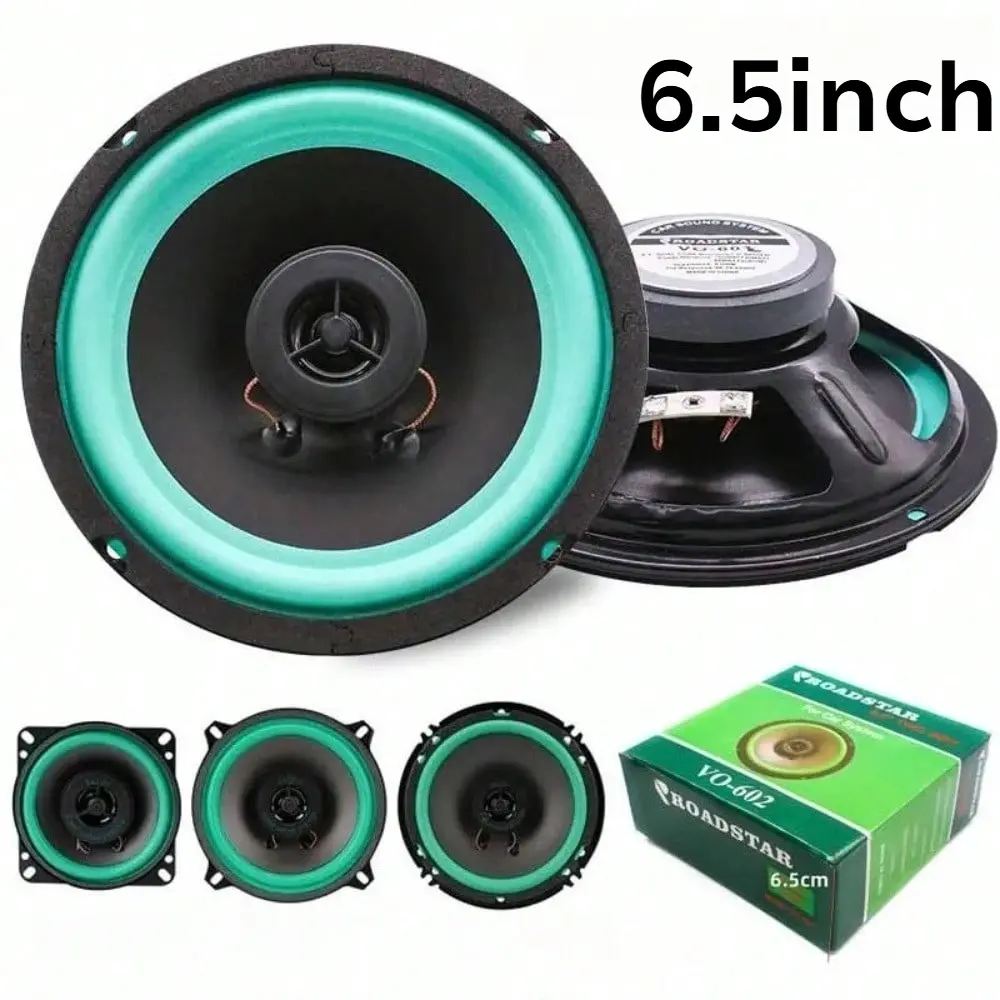 6.5-Inch 160W HiFi Coaxial Speakers - Car Stereo Component with Aluminum High-Conductivity Copper Coil, Easy Installation, Surround Sound for Vehicle Electronics Upgrades