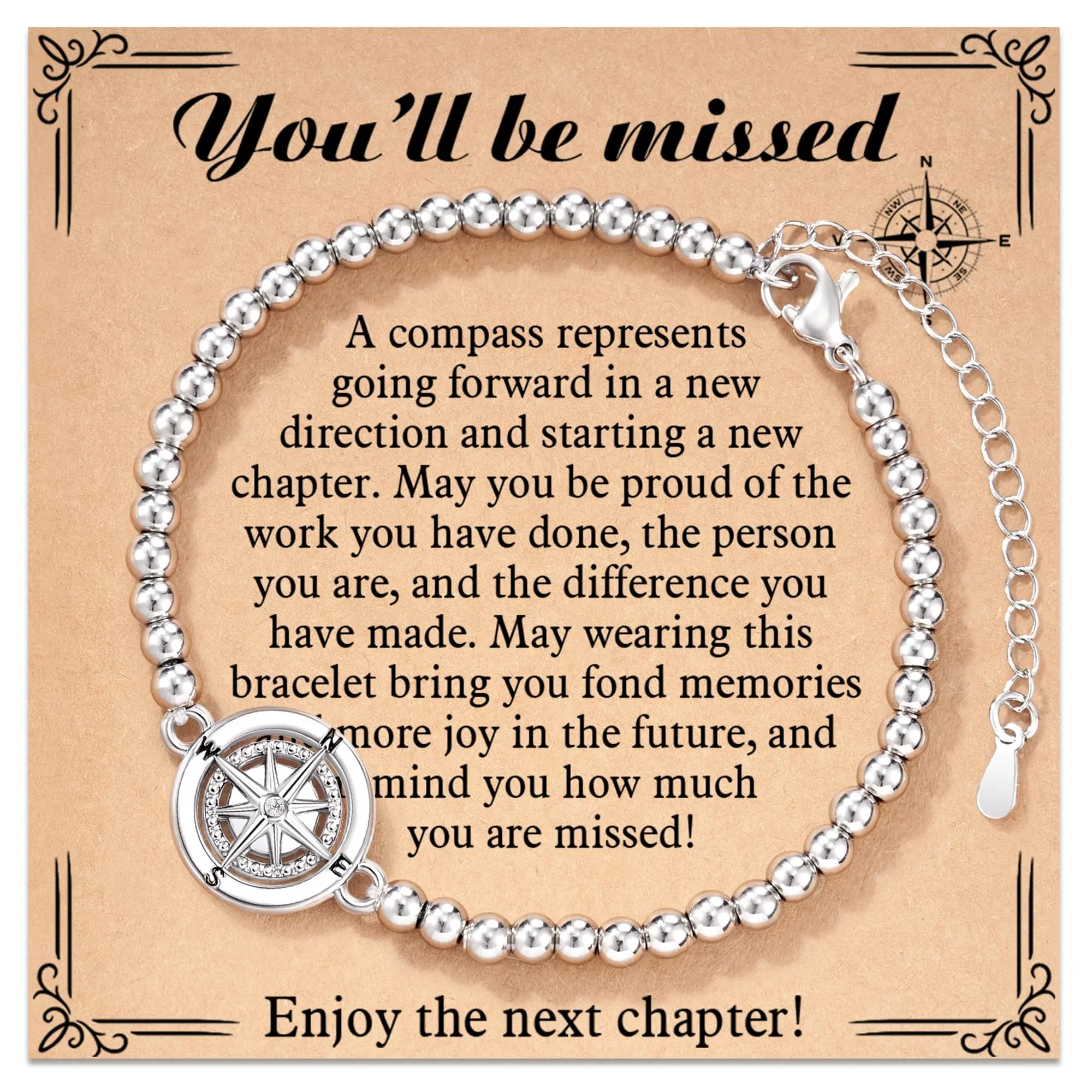 Retirement Gifts for Women 2024 Coworker Leaving Gifts, Compass Bracelet  Farewell Gifts for Coworker Friends