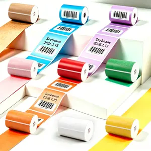 9 Rolls Colorful Label Stickers 50x30mm, 300 Sheets Per Roll, Compatible with M110s/m200 Printers, Durable Adhesive, Multi-Use Labels