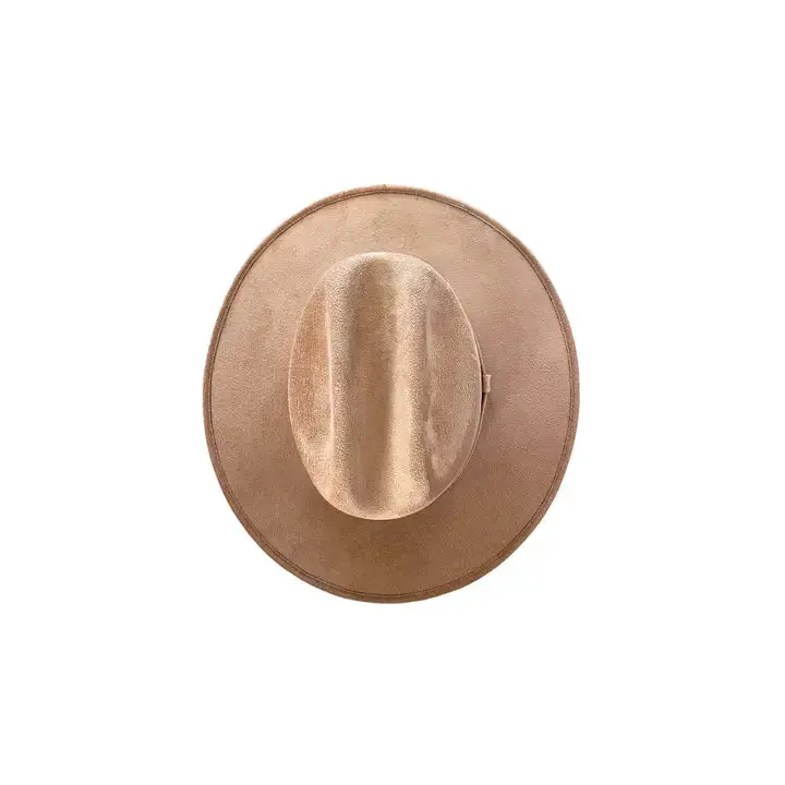 Unisex Cowboy Cattleman Crown Flat Brim Hat