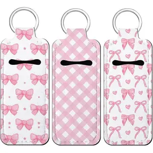 Chapstick Holder Key Chain Lip Balm Holder  Cute Chapstick Holder  Potable Chapstick Holders with Clip Lip gloss Organizer for LipGloss Lipstick  Women Girl