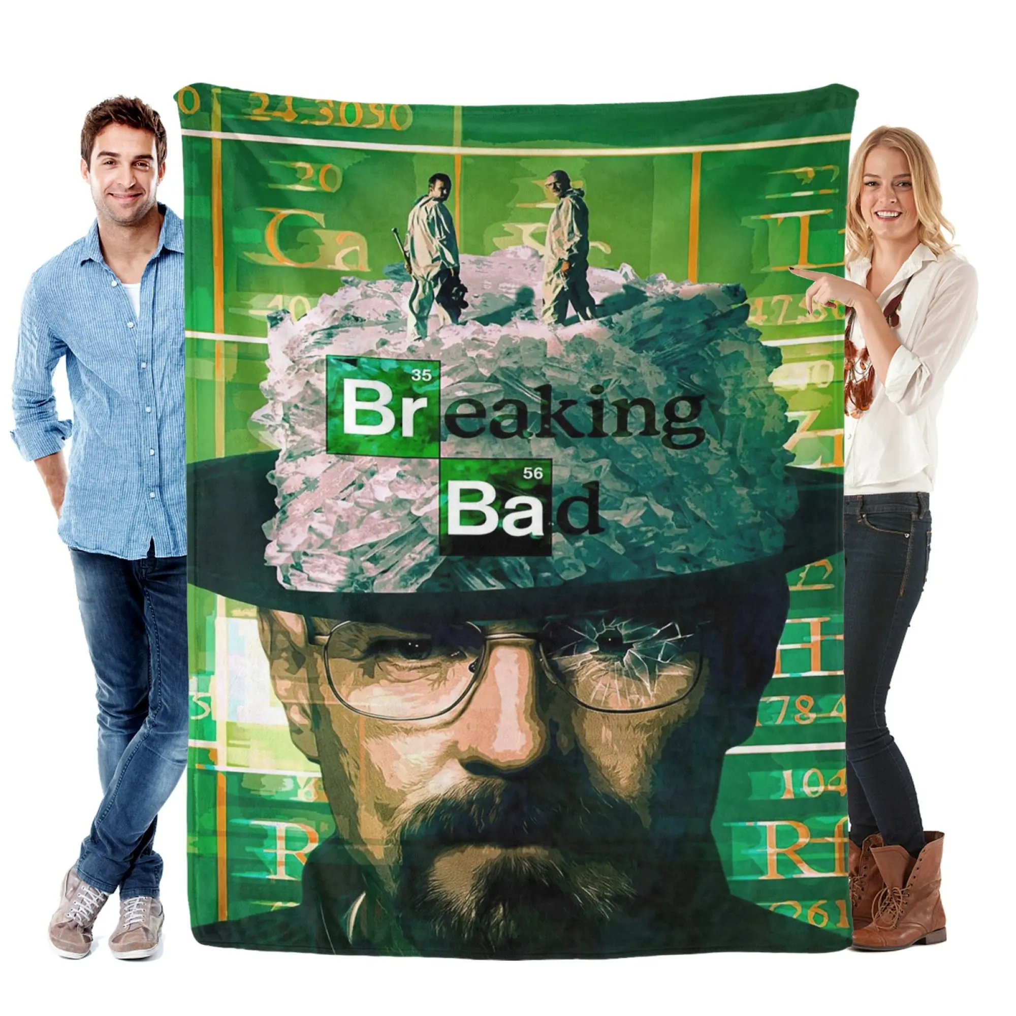 Breaking Bad Classic Crime Drama TV Series Flannel Throw Blanket, Ultra Soft Warm Fuzzy Plush Blanket for Couch Bed Sofa, All Season Cozy, Ideal Gift for TV Show Fans & Home Decor Lovers
