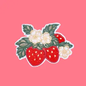 Strawberry Cottage Embroidered Patch