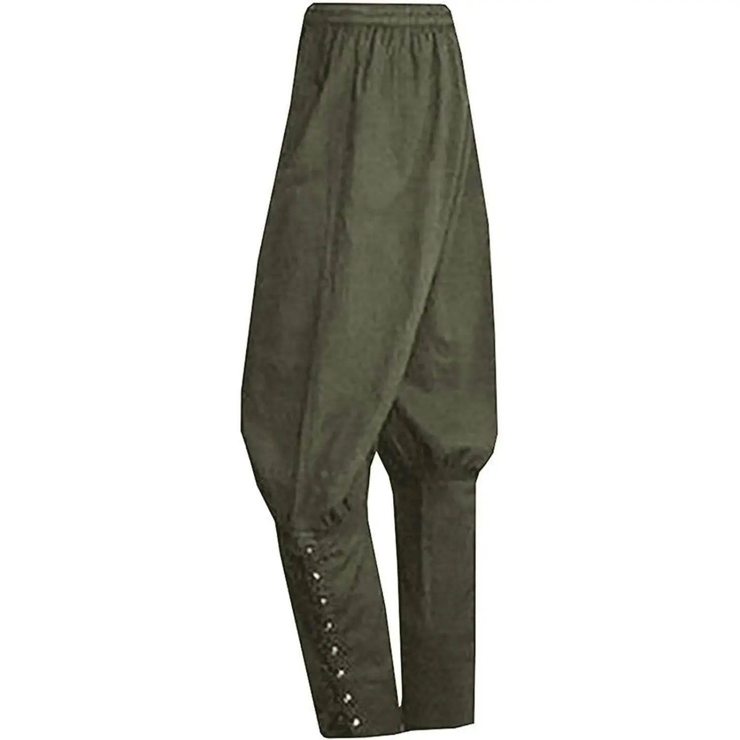 Runcati Mens Medieval Ankle Pants Renaissance Viking Pirate Lace Up Tapered Halloween Linen Costume Trousers