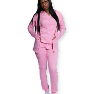 DANAE 3 Piece Scrub Set for Everyday Use Stylish Comfy Soft Fabric Perfect for Daily Wear Lightweight Breathable Stretchy Jacket Top Pants  NO RETURNS! EXCHANGE ONLY!