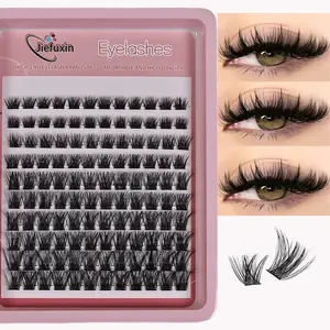 120pcs D Curl Individual Lash Clusters - DIY Fluffy Natural Wispy Look, Beginner-Friendly Lash Extensions for Daily Makeup Individual False Eyelash, DIY Volume Eyelashes