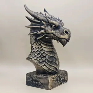 Dragon Busts 3d Print Decor 6 Inches Tall Hand Painted