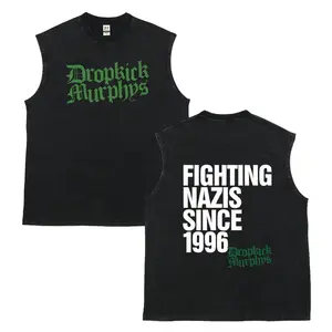 Unisex Vintage Celtic Punk Graphic  Washed Vest，Retro Print Sleeveless  Vest, Perfect Boyfriend Gift