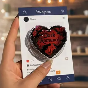 Dark Romance Kindle Grip, Gothic MagSafe Grip, Bookish Accessory, Cozy Reading Booktok, Roses Heart Dark Holder, Gift For Her