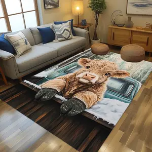 Highland cattle (5) Stylish and creative printed pattern doormat for hallways, bathrooms, and entryways.  Home decor for living rooms, bedrooms, and bedside areas.  Suitable as Halloween, Chris