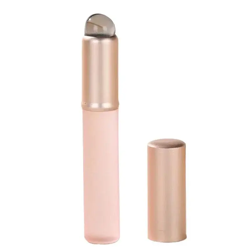 Silicone Round Head Soft Transparent Lip Brush, Professional Lipstick Application Blending Brush, Women's Makeup Tool, Beauty Essentials
