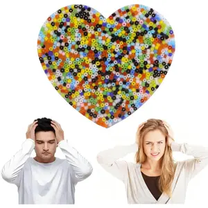 Picky Pad, Funny Skin Picking Pad Silicone Picky Fidget Pad for Skin Picking with Carry Box, Portable Pick Pad, Heart
