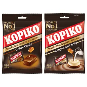 Kopiko Coffee & Cappuccino Candy 4.23oz each – Hard Candy Made with Real Coffee Extract