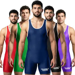 Exxact Sports Men's Plain Navy Wrestling Singlet, High Performance Powerlifting Singlet Wrestling Singlets for Men Dry Fit Compression Workout Apparel Athletic Techwear