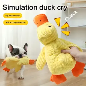 Magic Pet Quacking Duck Toy, Duck Shape, Interactive Sound Plush Toy for Small Medium Dogs, Durable Bite Resistant Material