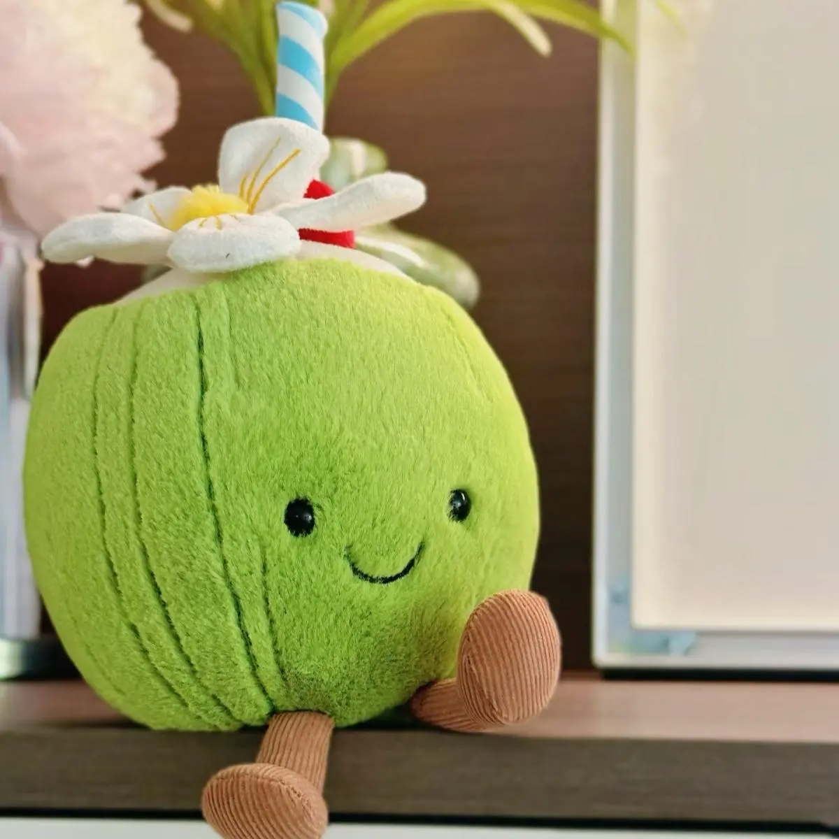 Cute Coconut/ Lemon Juice Soft Adorable Stuffed Plush Toy Soft Huggable, 1 Count Lemonade/ Coconut Juice Plush Doll, Soft Cuddly Gift, Birthday Gift, Home Decoration, Stuffed Animal Gifts