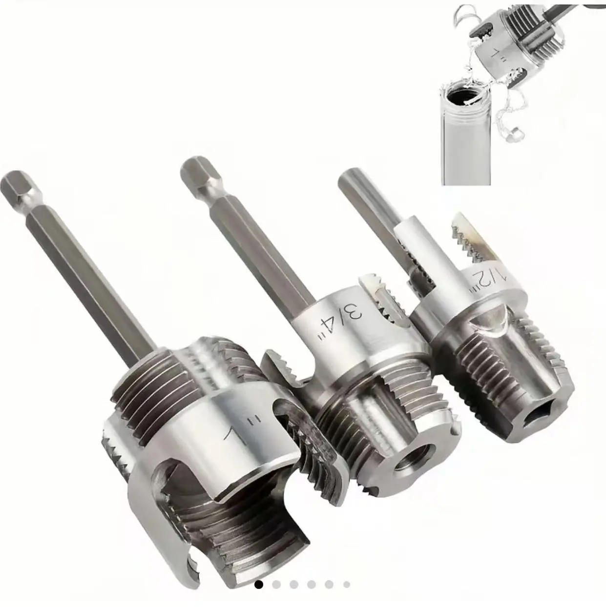 Multi-Size Universal Pipe Fitting Adapter Tool, Plumbing Tools for 1/2"-3/4"-1" Male & Female Threads, Compatible with PVC/PPR/MPP Pipes, Quick Connect Accessory for Installation, Ideal for DIY Use, Pipe Installation