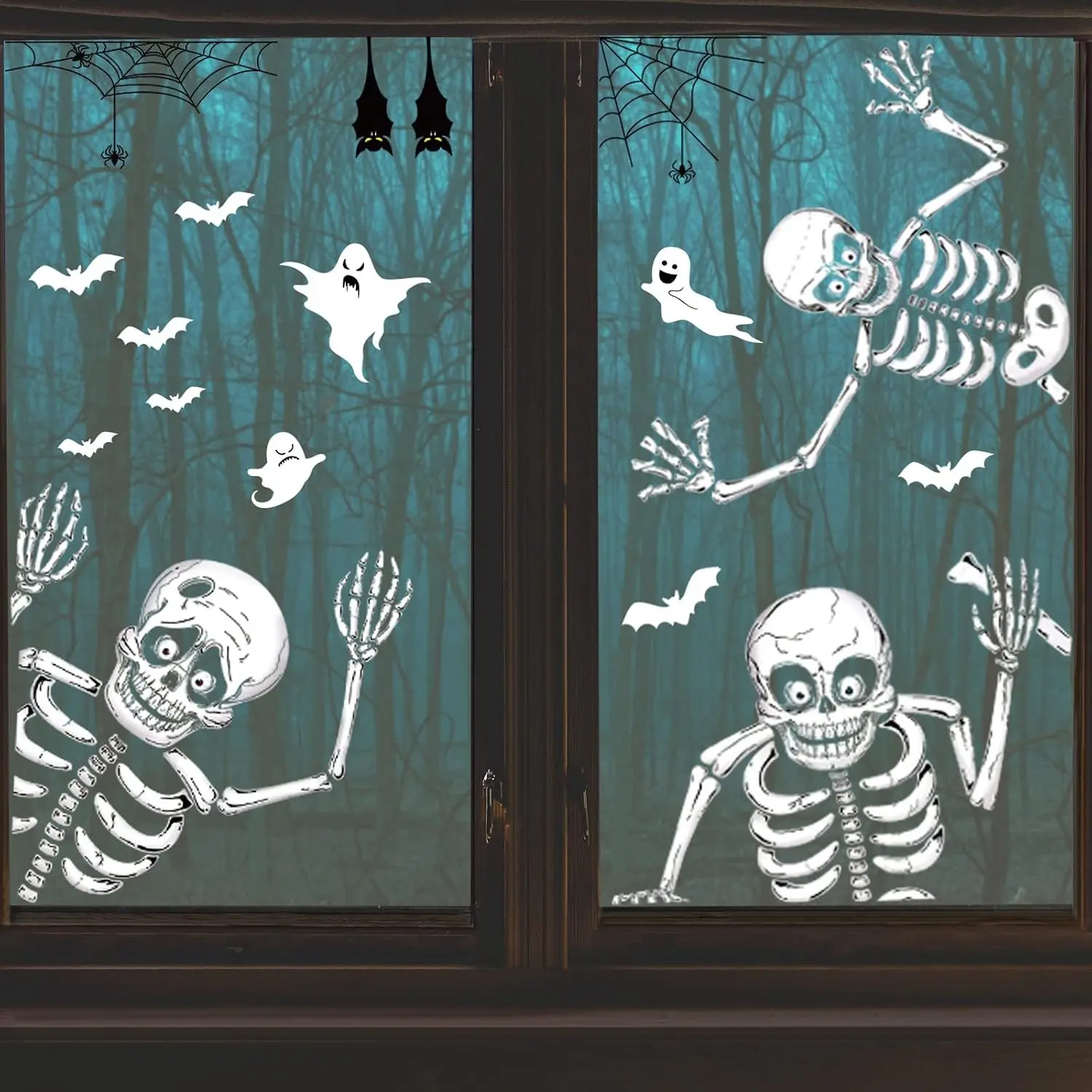 140PCS Halloween Window Clings Decor for Halloween Decorations | Double Side Window Stickers Removable Glass Decals for Party Decorations Indoor