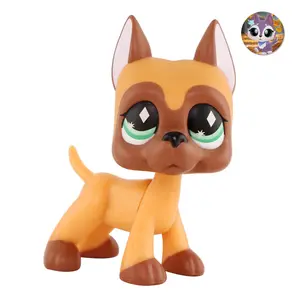 Pet Shop Great Dane Dog Puppy Collectible Animal Action Figures Bobble Head Play Pack for mini pet Collectable