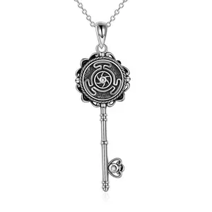 YFN Hecate's Key Necklace 925 Sterling Silver Wheel of Hekate pendant Jewelry Gift for Women