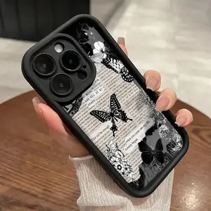 Case for iPhone 16 Pro Max 15 Plus 16E 14 13 12 11 XS XR Butterfly Reverie Advanced fashion gift Anti-Scratch Shockproof Soft Silicone Protective Cover