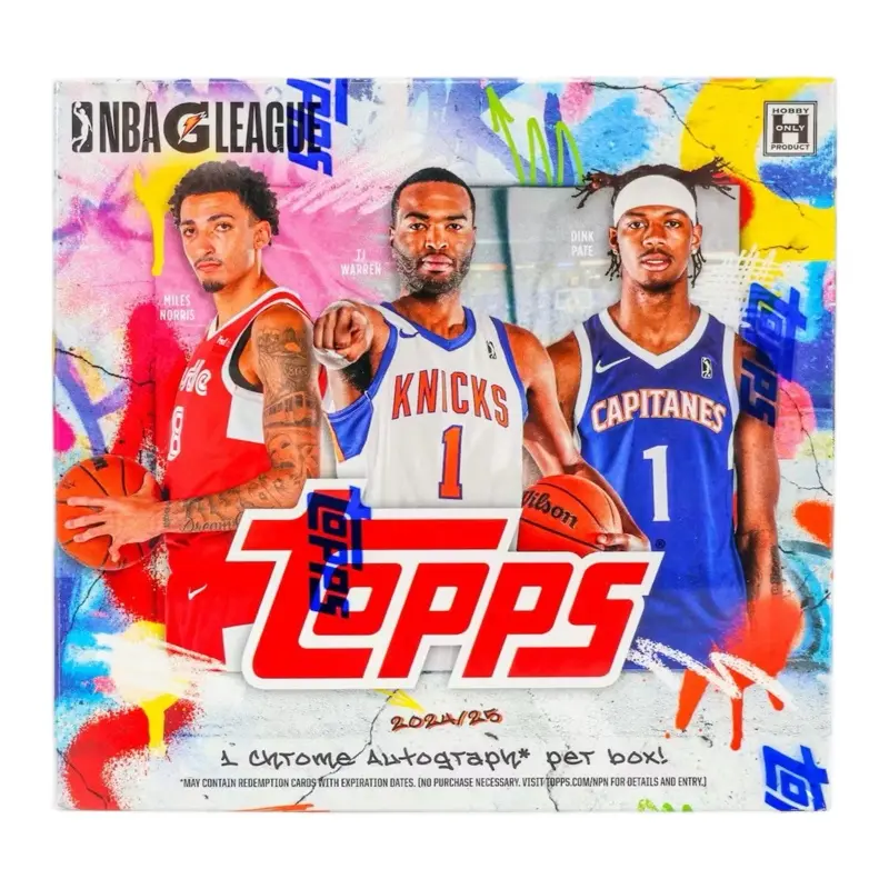 2024/25 Topps G-League Basketball Hobby Box - Sports Card Packs (8 Cards/Pack, 1 Autograph Per Box) - Young Prospects Collectible Trading Item, Sports Card Set, Card Collecting