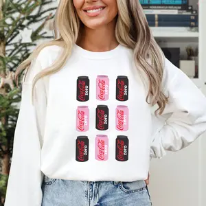 Funny Soda Can Graphic Sweatshirt – Retro Crewneck Pullover for Caffeine Fans