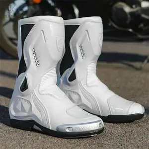 Non-slip Breathable Motorcycle Racing Boots Men's Biker Cycling Shoes Nanofiber Professional Biker Shoes Thickened Rubber Boy Footwear