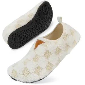 House Slippers for Women & Men, Non-Slip Rubber Sole Slip-On, Cozy Fuzzy Shoes for Home, Indoor & Outdoor Comfort