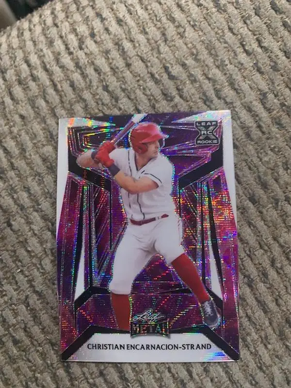 2023 Christian Encarnacion-Strand leaf metal card 1/1 1 of 1 rookie card cincinnati reds