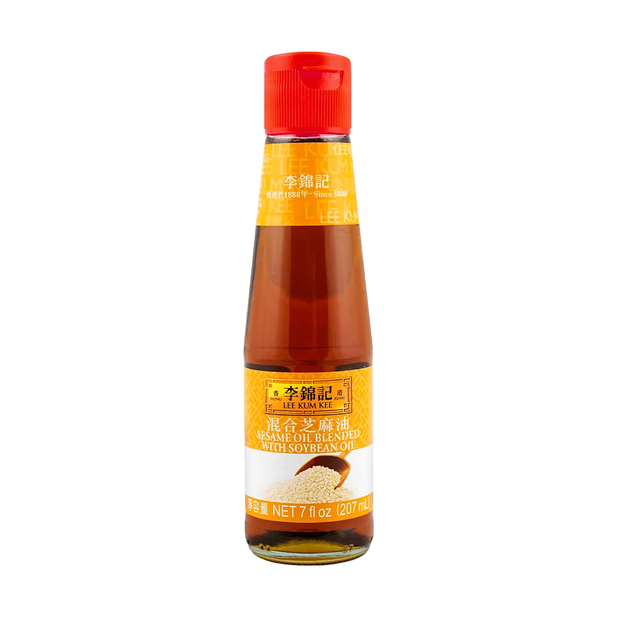 Lee Kum Kee Hong Kong Sesame Oil - Pure & Aromatic Flavor, 207ml (7 fl oz) - Premium Cooking Ingredient for Authentic Asian Cuisine