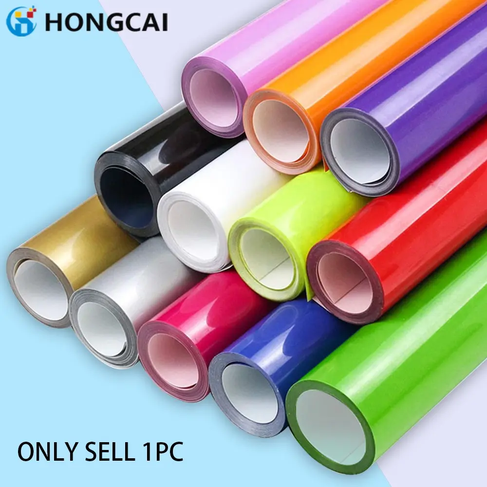 Multi-Color PU Heat Transfer Lettering Film, Htv Vinyl Various Colors Available, Easy to Cut and Peel, DIY Hot Press Design Transfer Film