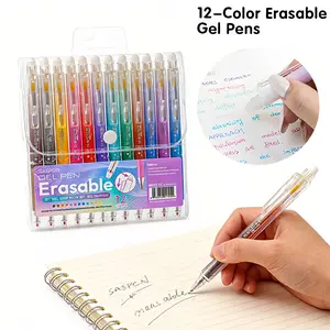 12-Pack Erasable Gel Pens Set– Retractable 0.7mm Fine Point Clicker Pens in 12 Vibrant Colors, Smooth & Easy to Erase, Magical Pen for Students, Teachers, Artists, Journaling, Planners & Puzzles, Creative Gift
