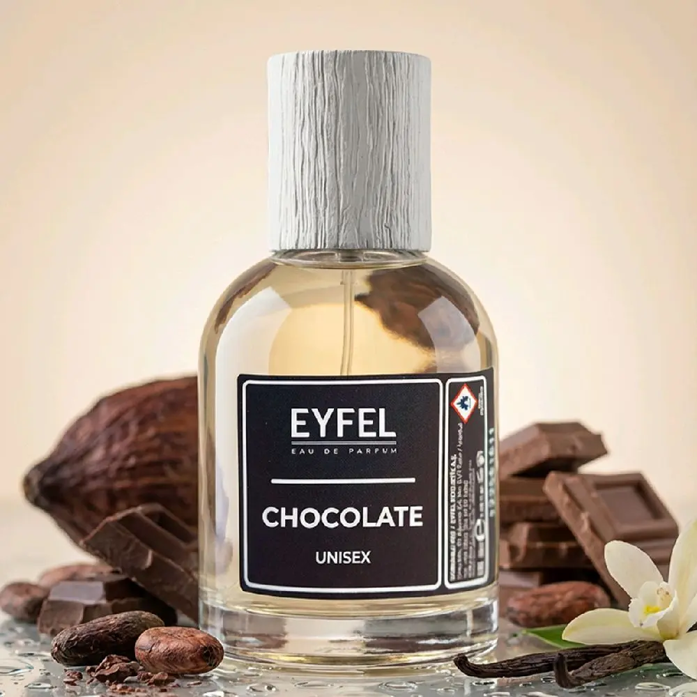 EYFEL Unisex Fragrance - Chocolate 1.7 Fl.Oz | Sweet Chocolate Vanilla Scent | Swedish Chocolate, Cocoa, Vanilla, Benzoin & Sweet Musk | Long-Lasting
