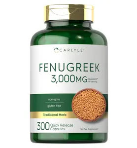 Carlyle Fenugreek Capsules | 300 Count | Non-GMO & Gluten Free Extract | Fenugreek Seeds
