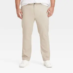 Men's Comfort Wear Slim Fit Chino Pants - Goodfellow & Co Tan 32x32: Mid Rise, Twill, Stretch