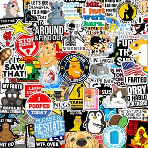 130PCS Funny Saying Sticker Pack - Snarky, Sarcastic Bold Humor Vinyl Waterproof Meme stickers for laptop, computer, water bottle, ipad, phones bumper folding  chair sticker pack
