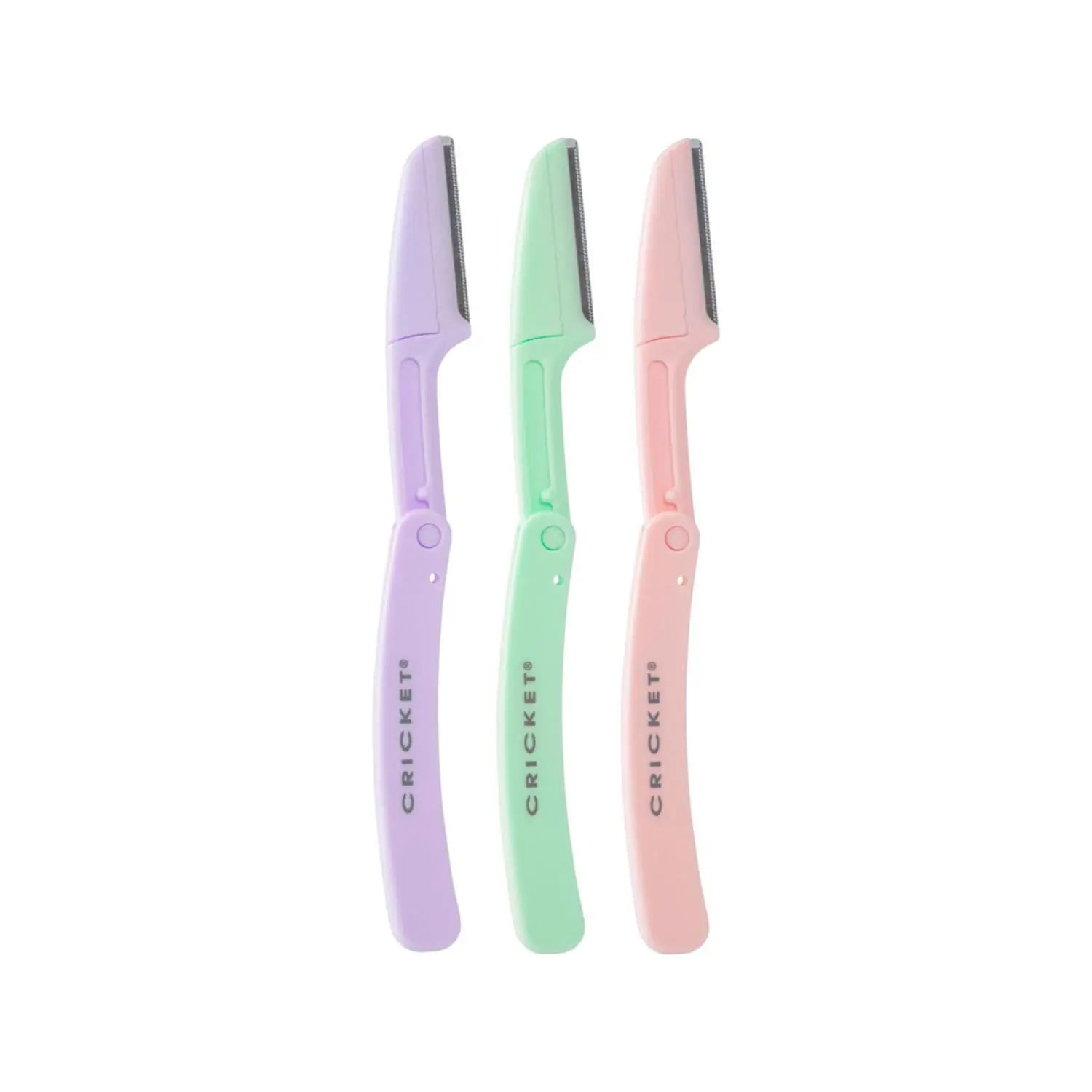 Cricket Beauty Tools Dermablading Razors, 3 Count Gentle Exfoliating Tool for Smoothing, Facial Treatments & Makeup Prep, Folding Blade