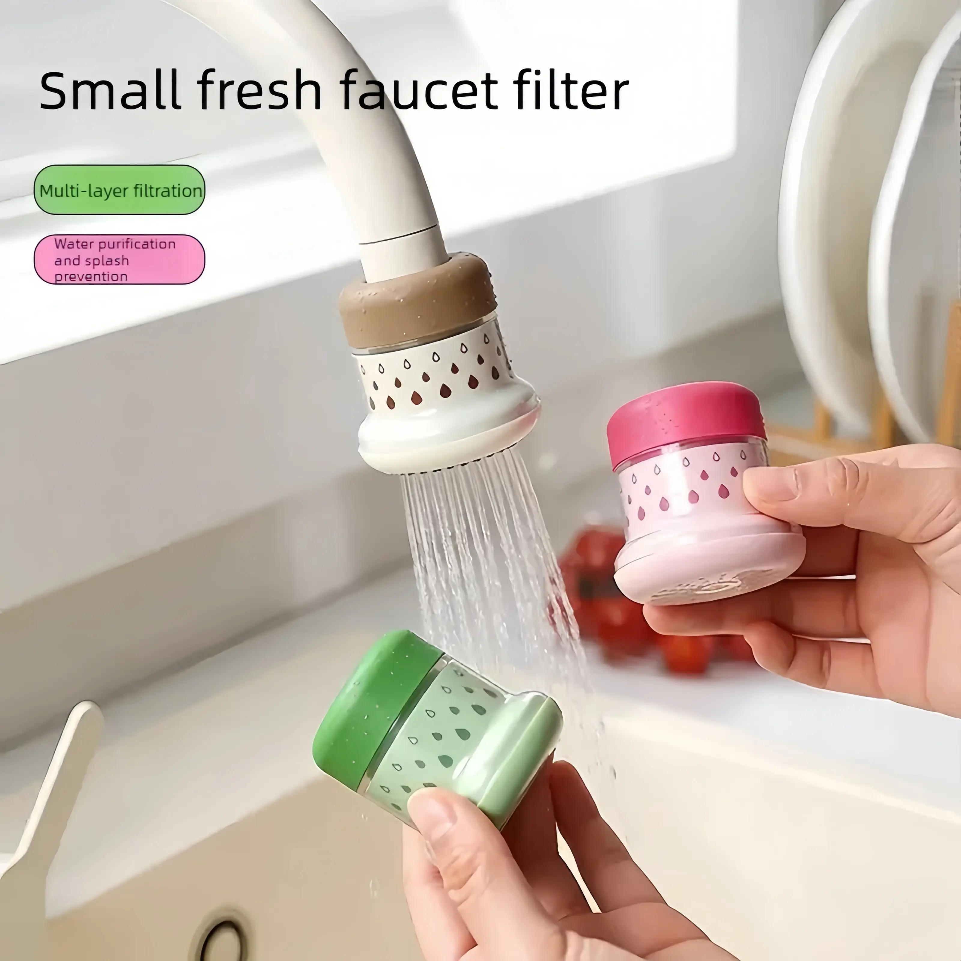 【BUY 1 GET 1 FREE】 Minimalist Fresh Water Tap Filter for Home Use — Multi-Layer Filtration Purifier Tap for Kitchen Vegetable Washing, Splash Guard