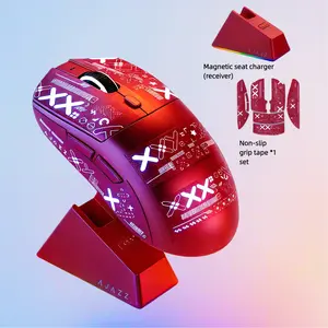 AJAZZ AJ139 V2 MC Wireless Tri-Mode Mouse 3311 Chip  500mAh Battery with Charging Dock Non-slip Grip，gifts for boyfriend ，valentines gift for bf