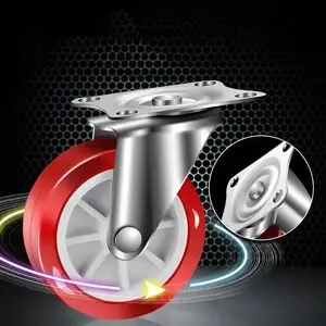 Furniture Rotating Wheel, 1.5 Inch Furniture Rotating Wheel, Rubber Wheel for Trolley, Universal Furniture Directional Rotating Wheel