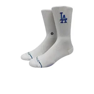 Stance LA Dodgers Crest Socks in White