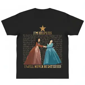 Alexander Hamilton Christmas T-Shirt Hamilton Fan Exclusive Korean Loose Fit Casual Top Broadway Fan Wear Musical Star Tee y2k cotton fashion Streetwear