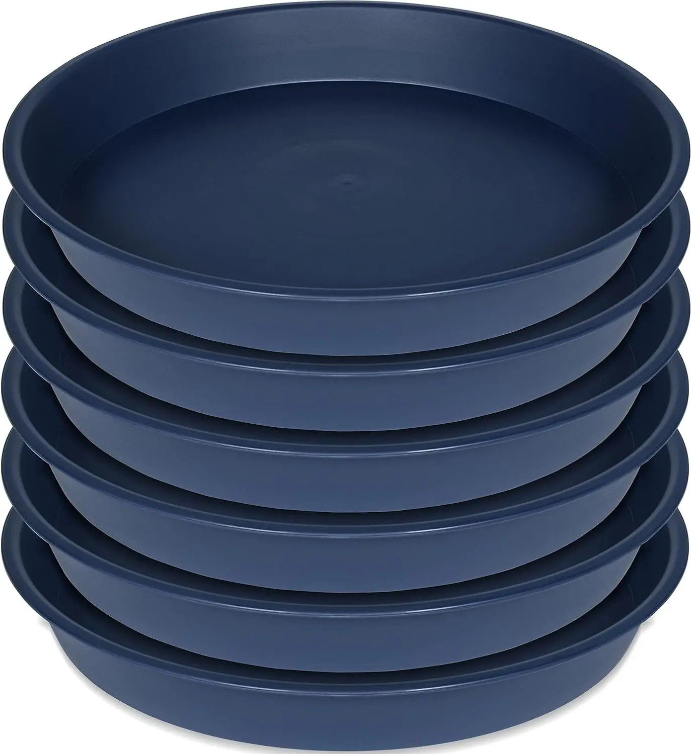 6 Pack of 6 inch Plant Saucer Drainage Tray, 4 5 7 8 10 12 13 15 17 19 inch Plastic Plant Water Tray, Flower Saucers for Indoors, Plant Dishes for Pots Base (6 inch, Blue)