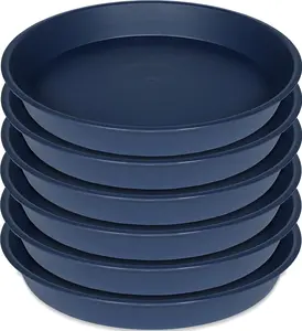 6 Pack of 6 inch Plant Saucer Drainage Tray, 4 5 7 8 10 12 13 15 17 19 inch Plastic Plant Water Tray, Flower Saucers for Indoors, Plant Dishes for Pots Base (6 inch, Blue)